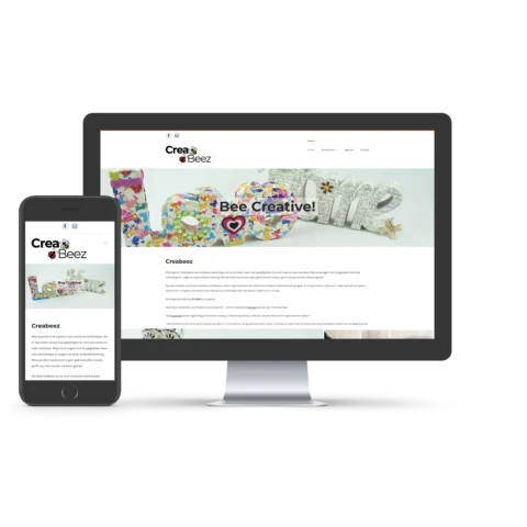 CreaBeez website mockup
