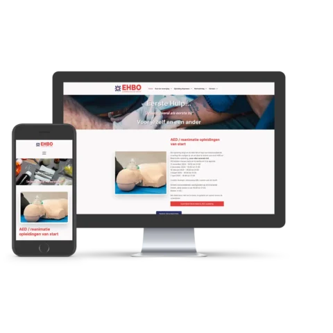 EHBO Loenen aan de Vecht website mockup