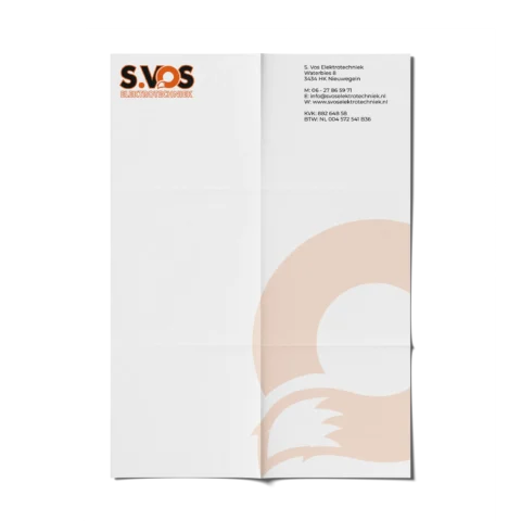 S Vos Elektrotechniek Briefpapier Mockup