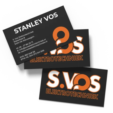 S Vos Elektrotechniek visitekaart mockup