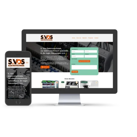 S Vos Elektrotechniek website mockup